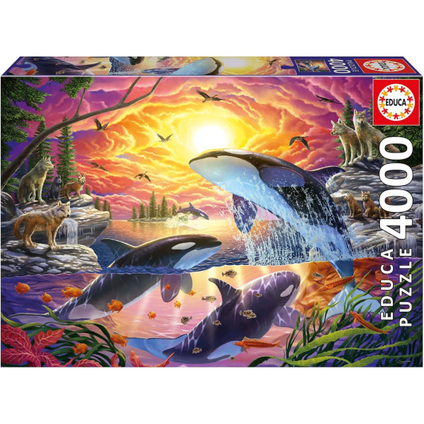 photo-Puzzle - Les orques et les loups - Nature - 4000 pièces - 136x96cm - Dès 14 ans - Educa