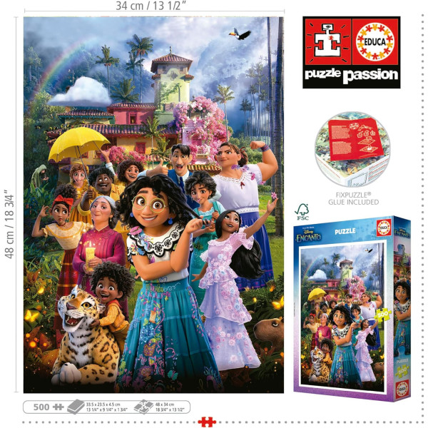 Puzzle - Disney - Encanto - 500 pièces - Dès 11 ans - 34x48cm - Educa