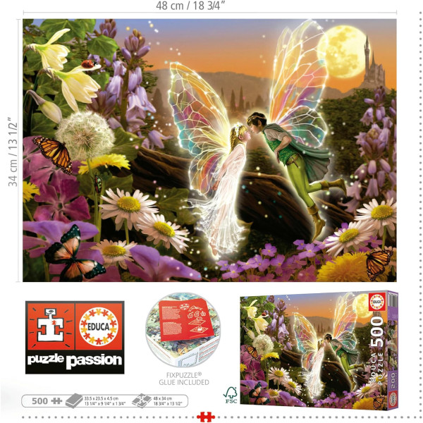 Puzzle - Le baiser des fées - 500 pièces - Dès 11 ans - 48x34cm - Educa