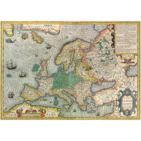 Puzzle - Carte ancienne de l'Europe - 1000 pièces - Dès 14 ans - 68x48cm - Educa