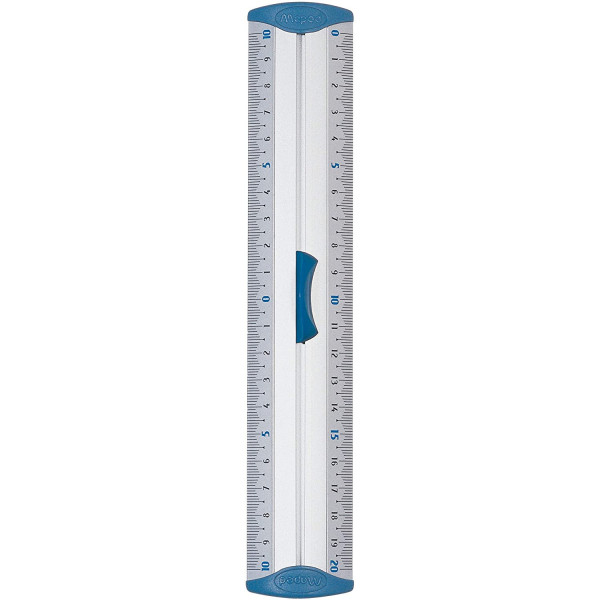photo-Double décimètre - Règle - 20 cm - Aluminium - Maped