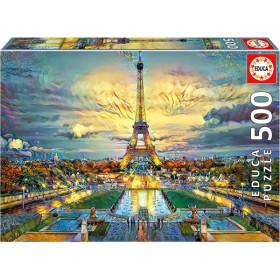 photo-Puzzle - Tableau Tour Eiffel - 500 pièces - Dès 11 ans - 48x34cm - Educa