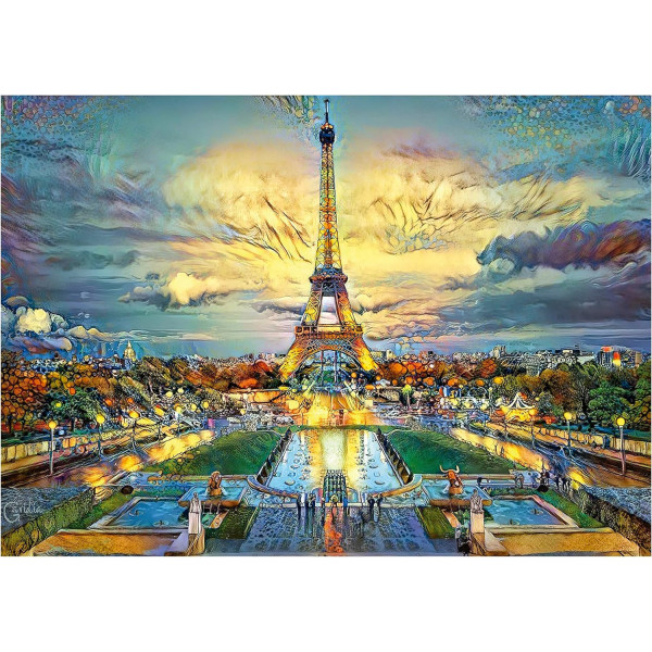 Puzzle - Tableau Tour Eiffel - 500 pièces - Dès 11 ans - 48x34cm - Educa