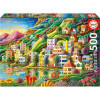 photo-Puzzle - Le port caché coloré - 500 pièces - Dès 11 ans - 48x34cm - Educa