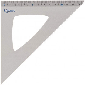 Equerre - Scolaire - 45° - Hypoténuse 21 cm - Aluminium - Maped