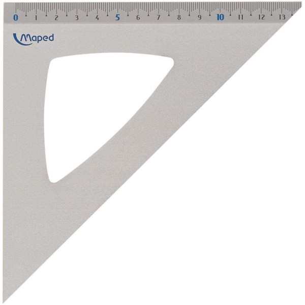 Equerre - Scolaire - 45° - Hypoténuse 21 cm - Aluminium - Maped