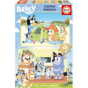 photo-Puzzle - Bluey - Enfant dès 5 ans - 2 x 50 pièces - Pièces en bois - 26x18cm - Educa