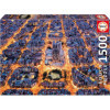 photo-Puzzle - Ville de Barcelone de nuit - 1500 pièces - 85x60cm - Dès 14 ans - Educa