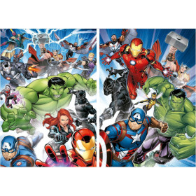 Puzzle - Avengers Marvel - Super héros - 2 x 100 pièces - 40x28cm - Dès 6 ans - Educa