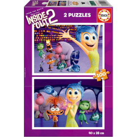 photo-Puzzle - Disney - Vice-versa 2 - Enfant dès 6 ans - 2 x 100 pièces - 40x28cm - Educa