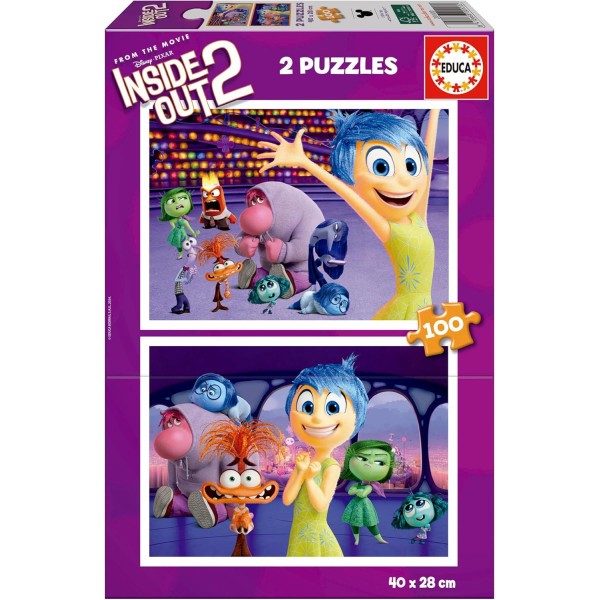 photo-Puzzle - Disney - Vice-versa 2 - Enfant dès 6 ans - 2 x 100 pièces - 40x28cm - Educa