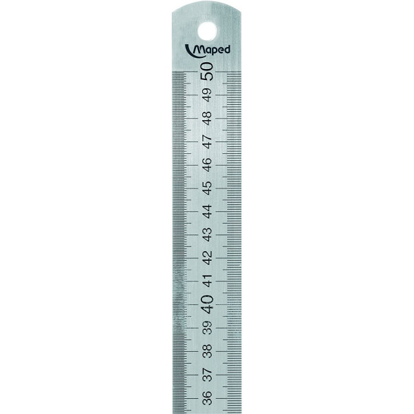 Réglet - 50 cm - Acier inoxydable - Usage technique - Maped