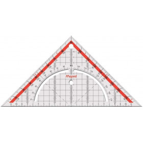 Equerre géométrique - Scolaire - 45° - Hypoténuse 26 cm - Geotechnic - Maped