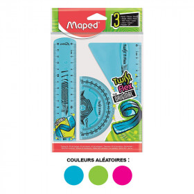 photo-Mini set de traçage - Règle - Rapporteur - Equerre - Incassable - Maped
