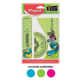 Mini set de traçage - Règle - Rapporteur - Equerre - Incassable - Maped
