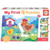 photo-Puzzles - 6 pièces - Dès 2 ans - 4 modèles - Animaux de la ferme - Educa