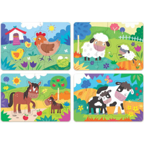 Puzzles - 6 pièces - Dès 2 ans - 4 modèles - Animaux de la ferme - Educa