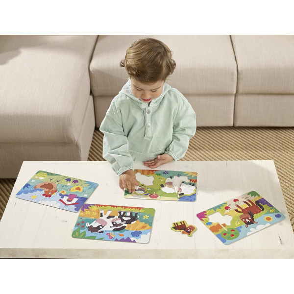 Puzzles - 6 pièces - Dès 2 ans - 4 modèles - Animaux de la ferme - Educa
