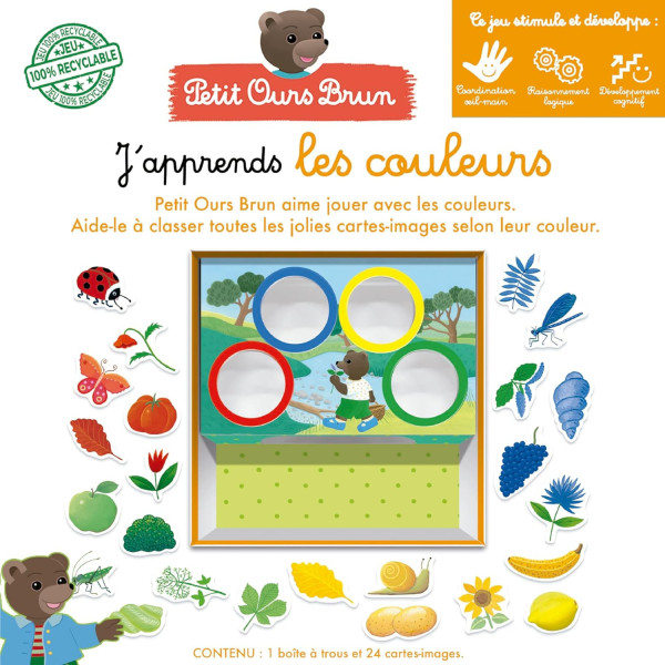 Jeu éducatif - Petit Ours Brun - J'apprends les couleurs - Dès 2 ans - Educa