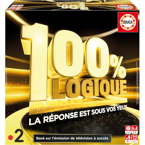 photo-Jeu de société - 100% logique - Basé sur le jeu TV - Dès 8 ans - Educa