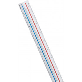 photo-Règle triangulaire - Kutch - Echelles de réduction 1:20 1:25 1:50 1:75 1:100 1:125 - Maped