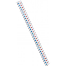 Règle triangulaire - Kutch - Echelles de réduction 1:20 1:25 1:50 1:75 1:100 1:125 - Maped