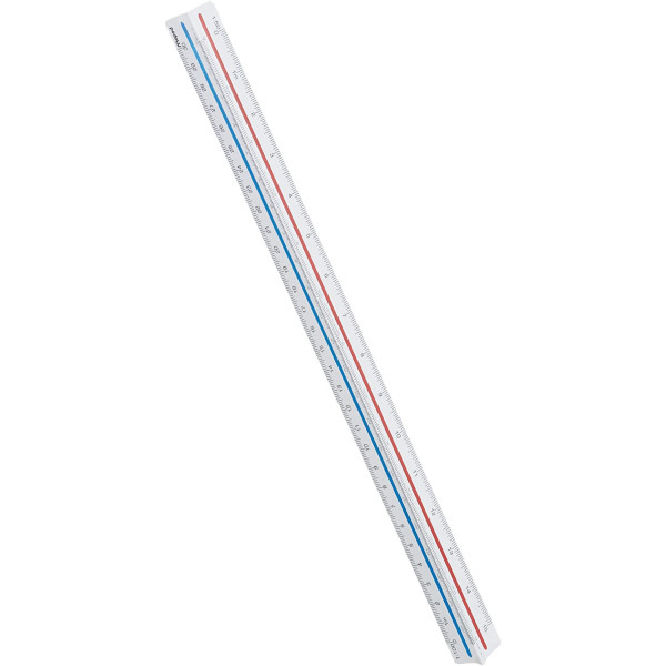 Règle triangulaire - Kutch - Echelles de réduction 1:20 1:25 1:50 1:75 1:100 1:125 - Maped