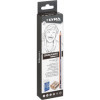 Crayons graphite - 6 modèles - 4H,3H,2H,H,F et HB - Gomme + taille-crayon - Lyra