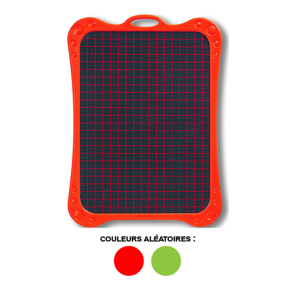 photo-Ardoise noire - Scolaire - 10 craies blanches - Double face - Maped