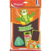 Ardoise noire - Scolaire - 10 craies blanches - Double face - Maped
