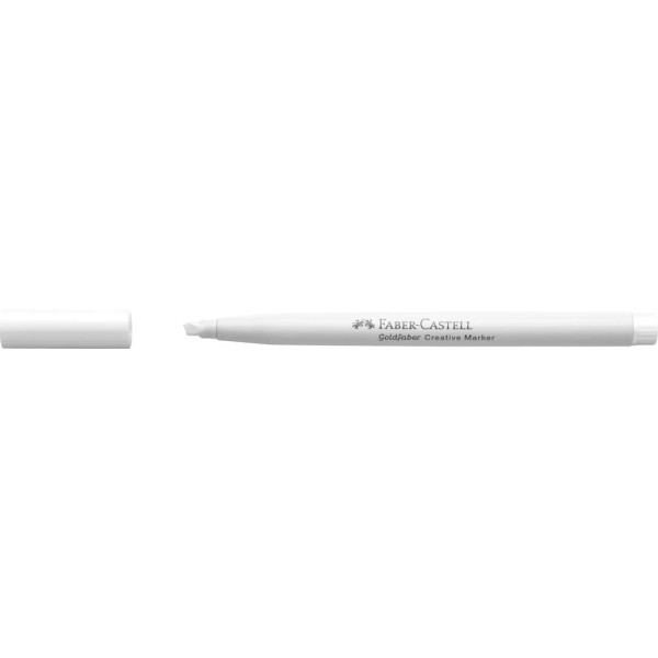 Feutre - Blanc - 501 - Indélébile - Pointe biseautée - Tous supports - Faber-Castell Goldfaber creative marker