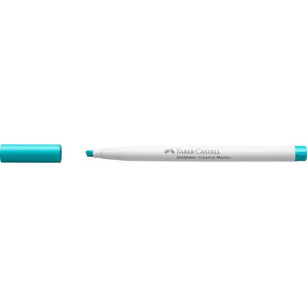 Feutre - Bleu - 556 - Indélébile - Pointe biseautée - Tous supports - Faber-Castell Goldfaber creative marker