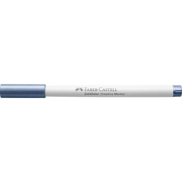 photo-Feutre - Bleu - Métallique - 553 - Indélébile - Pointe biseautée - Tous supports - Faber-Castell Goldfaber creative marker