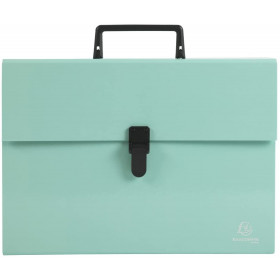 photo-Valisette - Trieur - 18 compartiments - 32 x 24 cm - A4 - Vert - Exacompta