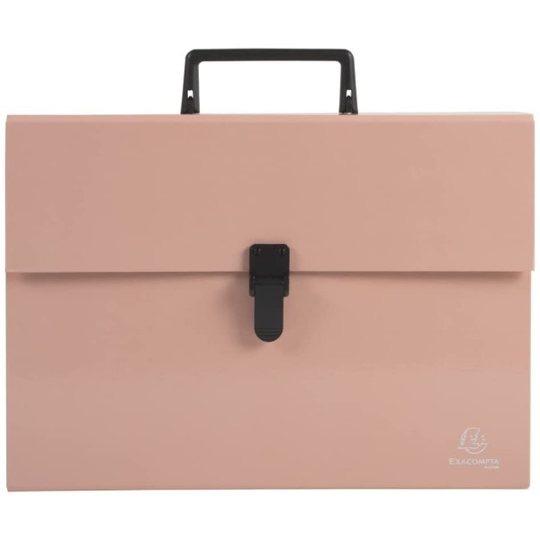 photo-Valisette - Trieur - 18 compartiments - 32 x 24 cm - A4 - Rose corail - Exacompta