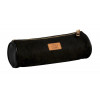 photo-Trousse - Scolaire - Ronde - Noir - Velours - 1 compartiment - School