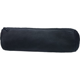 photo-Trousse - Scolaire - Noir - Rond - Cuir nubuck - 21x6 cm - Oxford