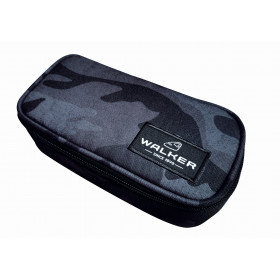 photo-Grande trousse - Plumier - Scolaire - Camouflage bleu - Walker