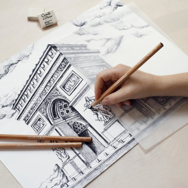 Crayon - Carbone - H - Esquisse - Conté à Paris
