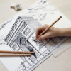 Crayon - Carbone - H - Esquisse - Conté à Paris