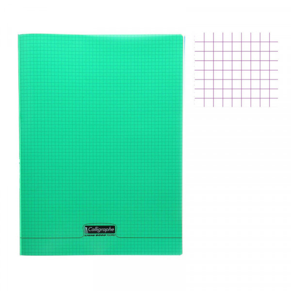 photo-Cahier - 24x32(cm) - Petits carreaux - 96 pages - couverture en polypro - sans spirale - Clairefontaine - Calligraphe