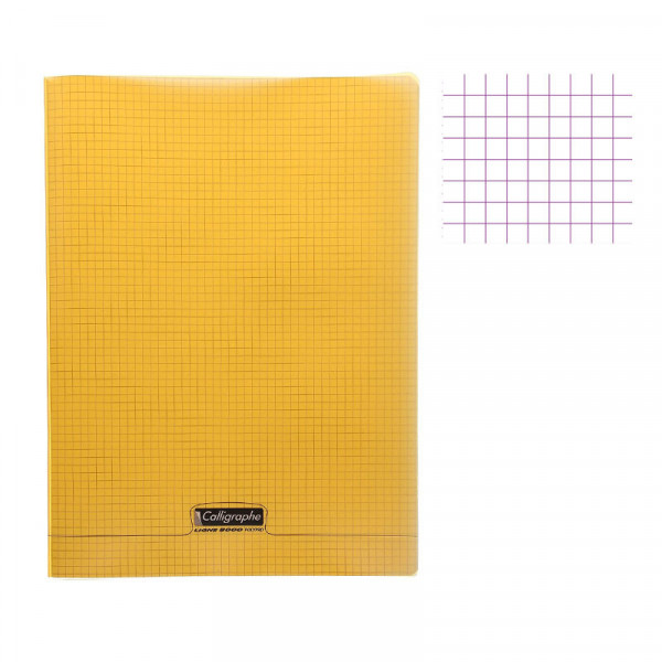 photo-Cahier - 24x32(cm) - Petits carreaux - 96 pages - couverture en polypro - sans spirale - Clairefontaine - Calligraphe