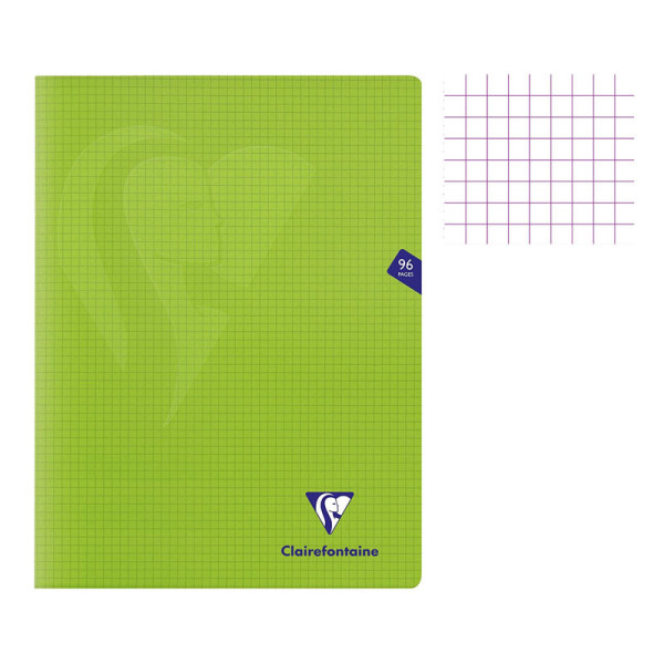 photo-Cahier - 24x32(cm) - Petits carreaux - 96 pages - couverture en polypro - sans spirale - Clairefontaine - Mimesys
