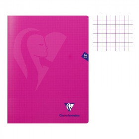 photo-Cahier - 24x32(cm) - Petits carreaux - 96 pages - couverture en polypro - sans spirale - Clairefontaine - Mimesys
