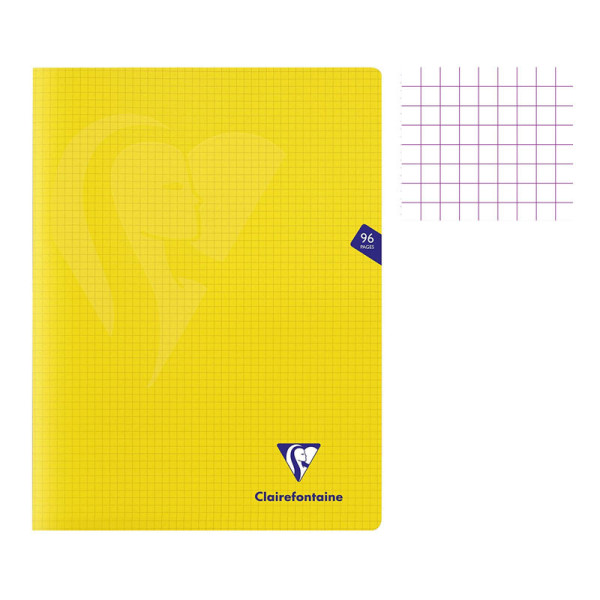 photo-Cahier - 24x32(cm) - Petits carreaux - 96 pages - couverture en polypro - sans spirale - Clairefontaine - Mimesys