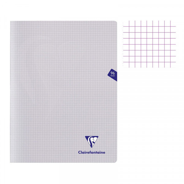photo-Cahier - 24x32(cm) - Petits carreaux - 96 pages - couverture en polypro - sans spirale - Clairefontaine - Mimesys