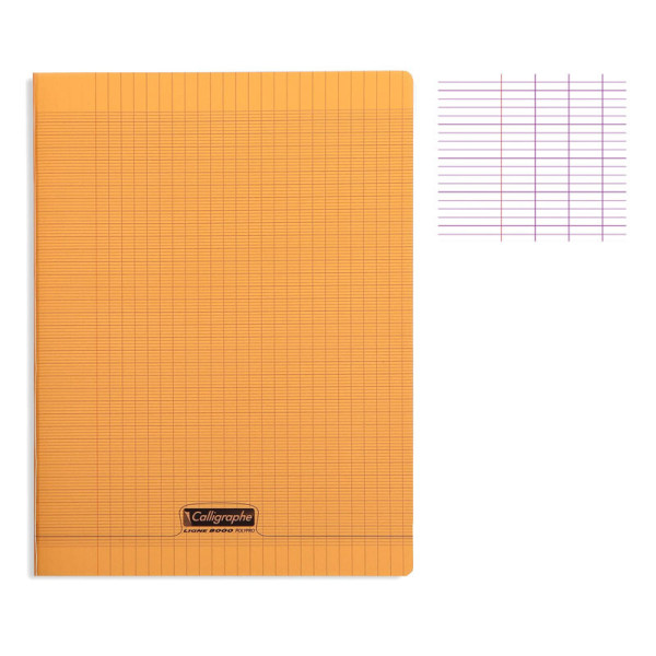 photo-Cahier - 24x32(cm) - Grands carreaux - 96 pages - couverture en polypro - sans spirale - Clairefontaine - Calligraphe