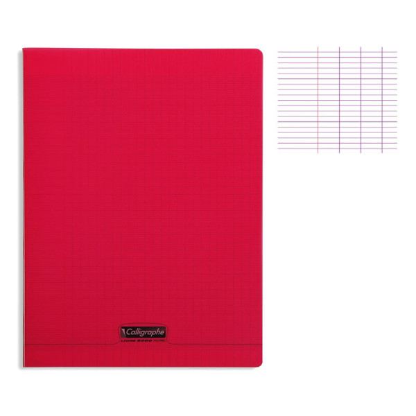 photo-Cahier - 24x32(cm) - Grands carreaux - 192 pages - couverture en polypro - sans spirale - Clairefontaine - Calligraphe