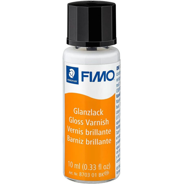 Vernis - Brillant - Transparent - Pour pâte FIMO et FIMO Air - A base d'eau - 10ml