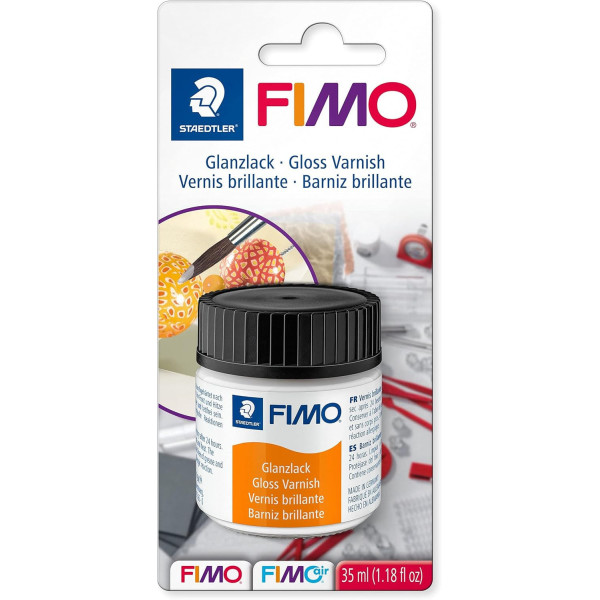 photo-Vernis - Brillant - Transparent - Pour pâte FIMO et FIMO Air - A base d'eau - 35ml